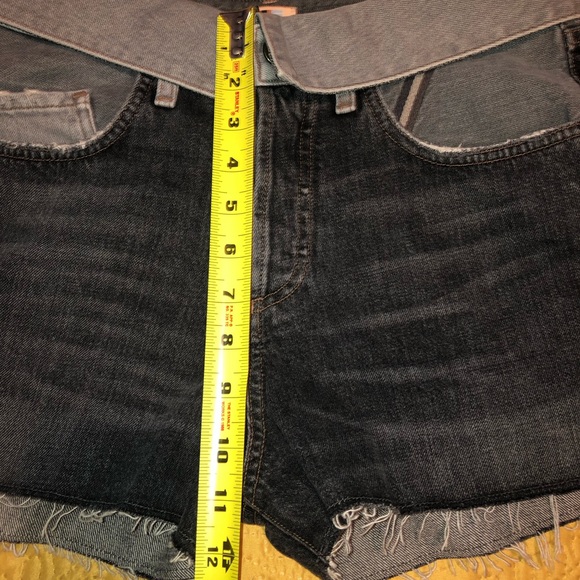 Jean Atelier Black/Grey Flip Shorts Size 28 - Picture 7 of 8